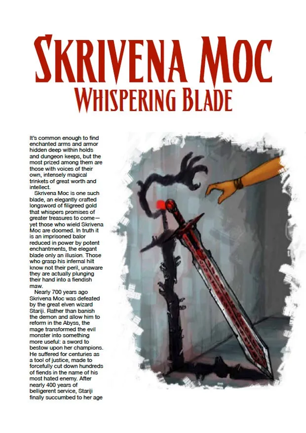EN Publishing WOIN Skrivena Moc Whispering Blade rollspel PDF