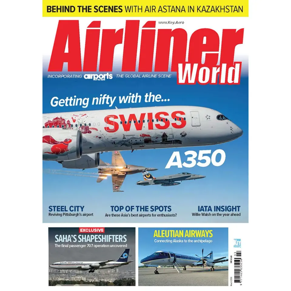 Airliner World tidning mars 2026 lösnummer civilflyg