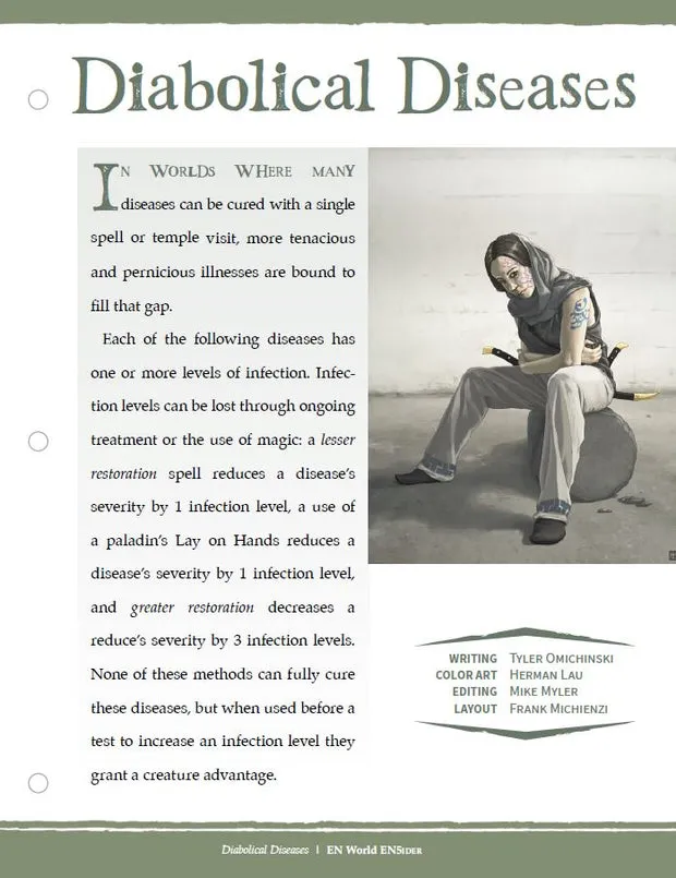EN Publishing Diabolical Diseases pdf sjukdomar D&D 5e