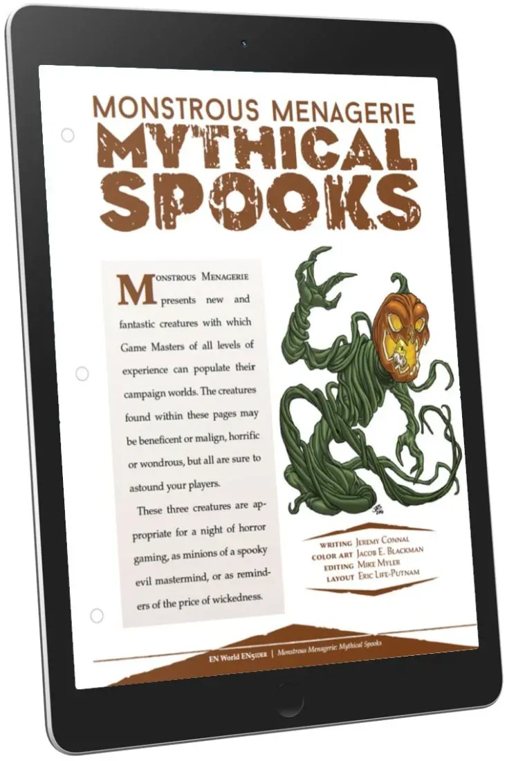 EN Publishing Monstrous Menagerie Mythical Spooks monster PDF halloween
