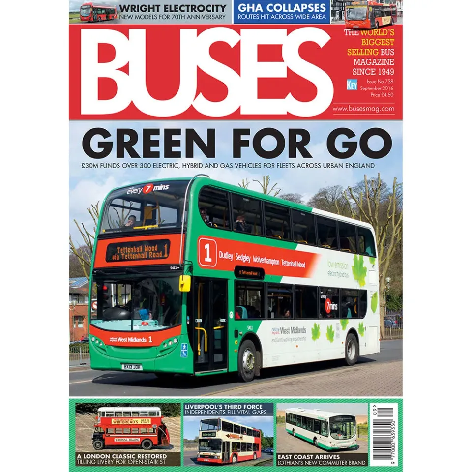 Buses september 2016 tidning elbussar London
