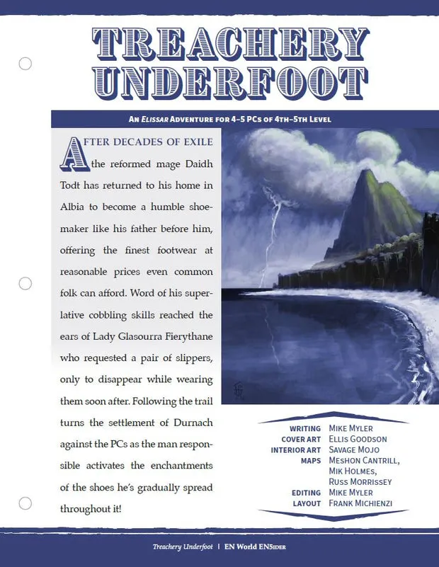 EN Publishing Treachery Underfoot äventyr pdf nivå 4-5