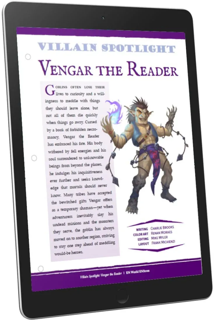 EN Publishing Vengar the Reader skurk PDF goblin CR 5