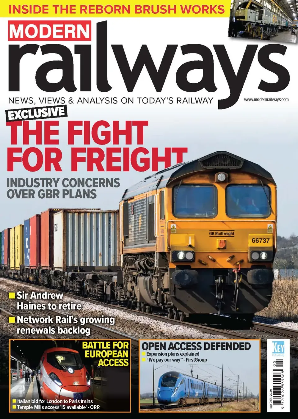 Modern Railways maj 2025 tidning lösnummer godstrafik