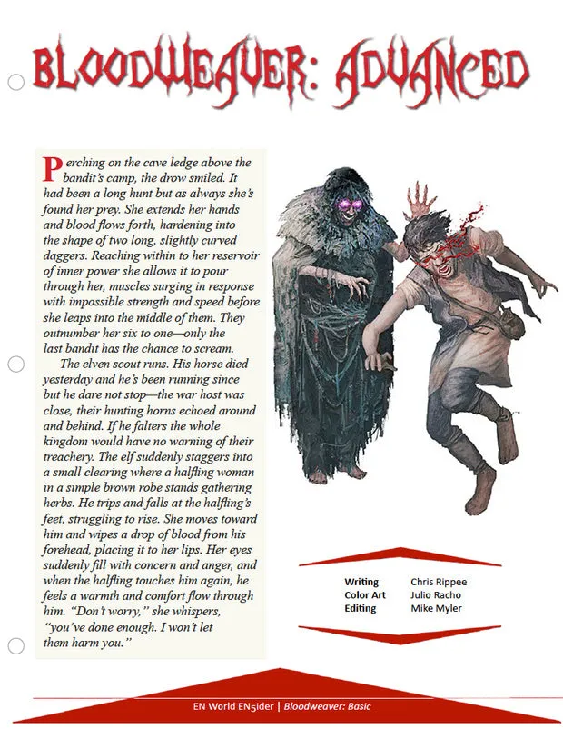 EN Publishing Bloodweaver Advanced Class Information klass PDF