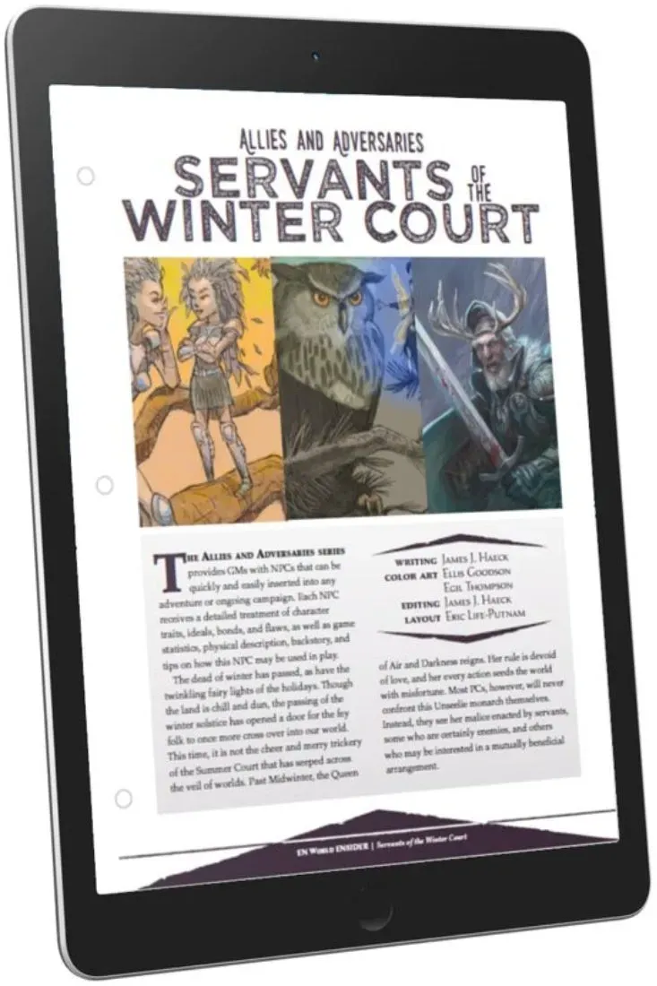 EN Publishing Winter Court Servants rollspel PDF