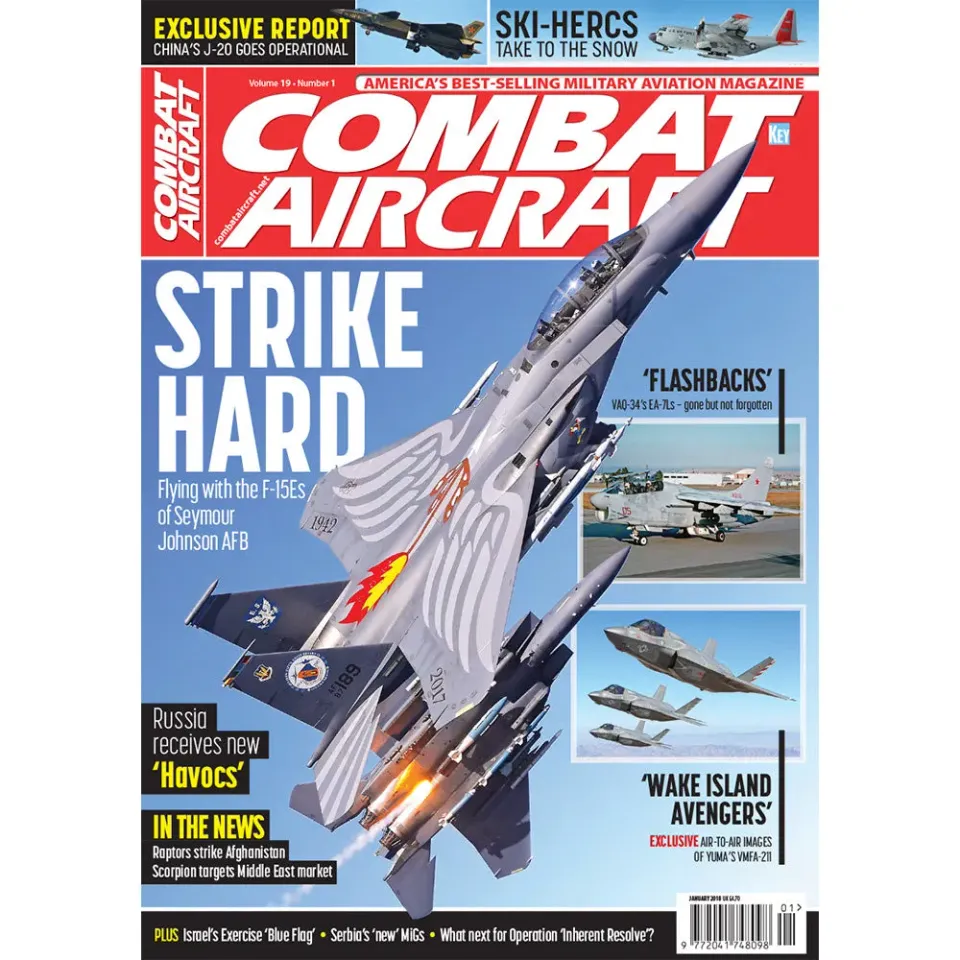 Combat Aircraft Journal januari 2018 tidning lösnummer F-15E