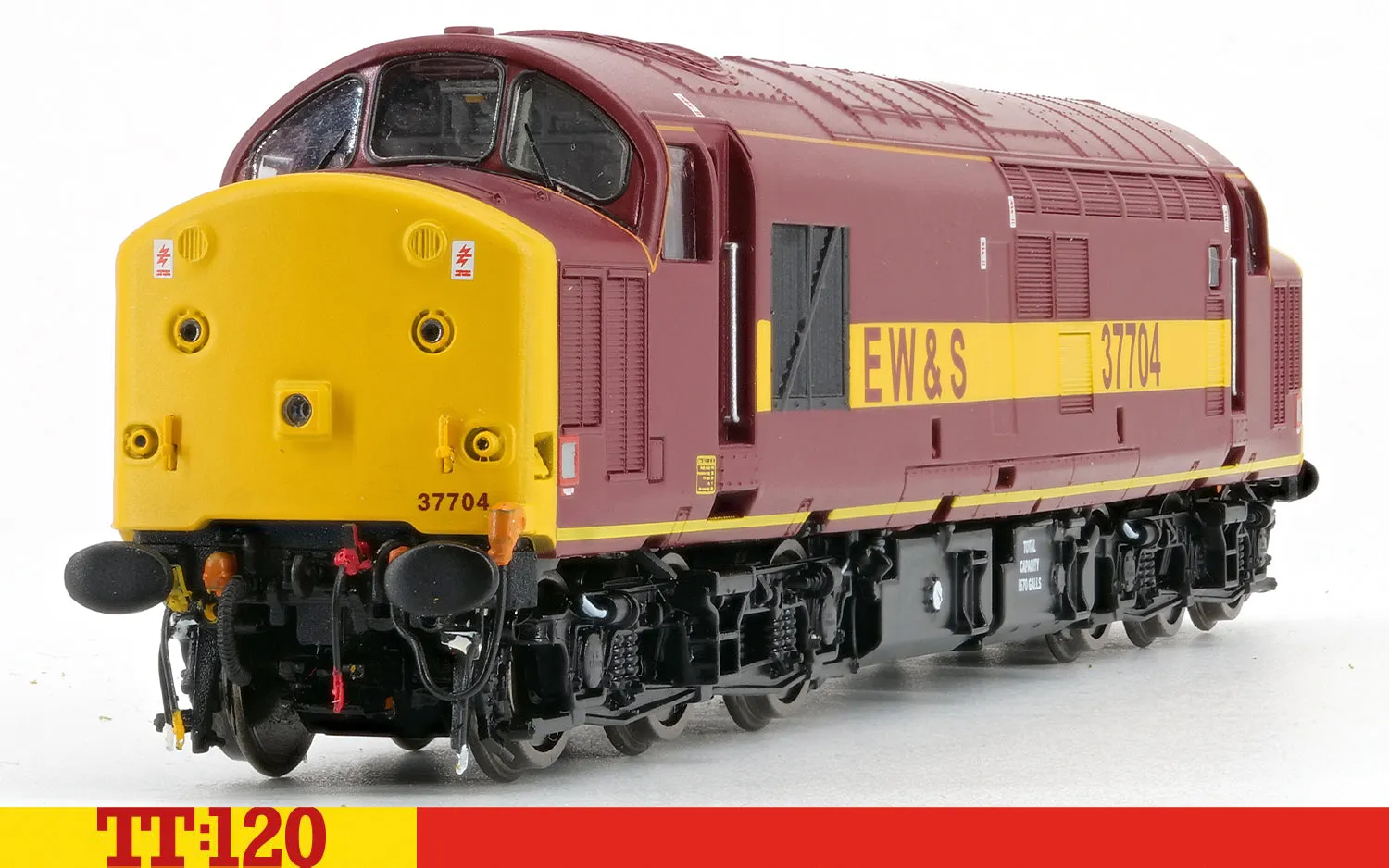 Hornby TT:120 Class 37 37704 modellok DCC-ready EWS
