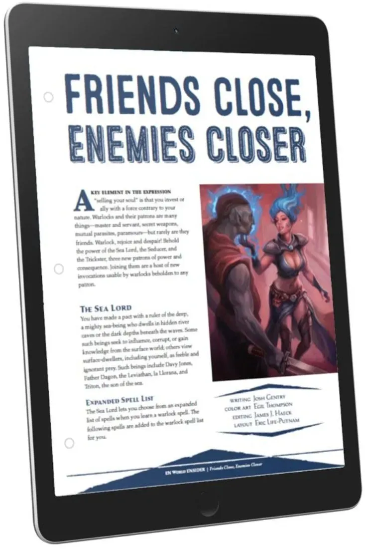 EN Publishing Friends Close, Enemies Closer rollspel PDF warlock