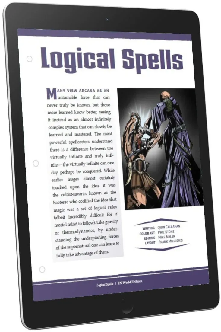 EN Publishing Logical Spells rollspel PDF 8 besvärjelser