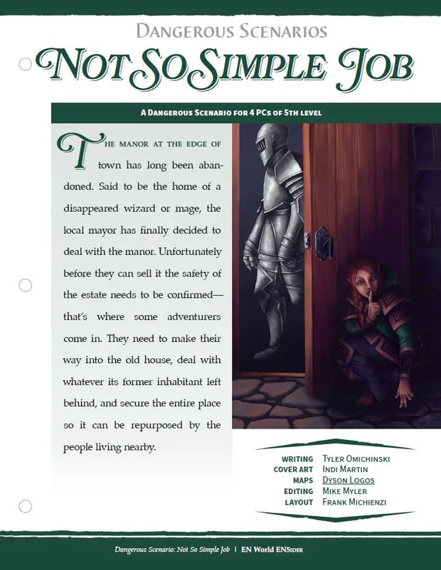 EN Publishing Not So Simple Job äventyr PDF nivå 5