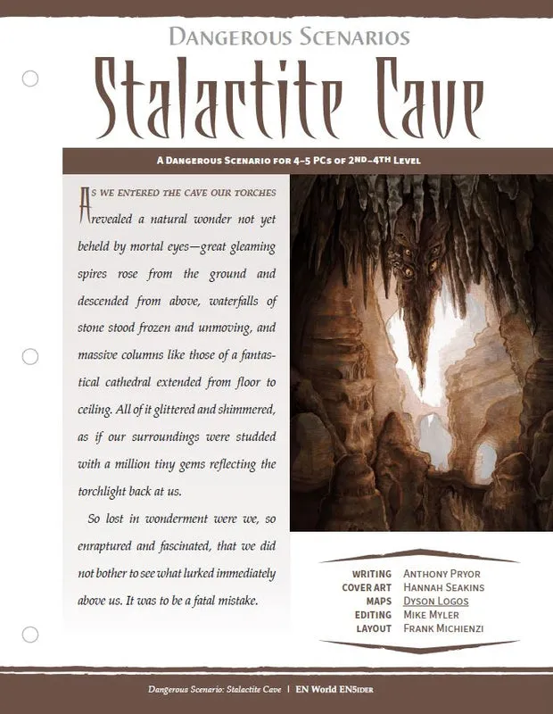 EN Publishing Dangerous Scenarios Stalactite Cave pdf grottäventyr