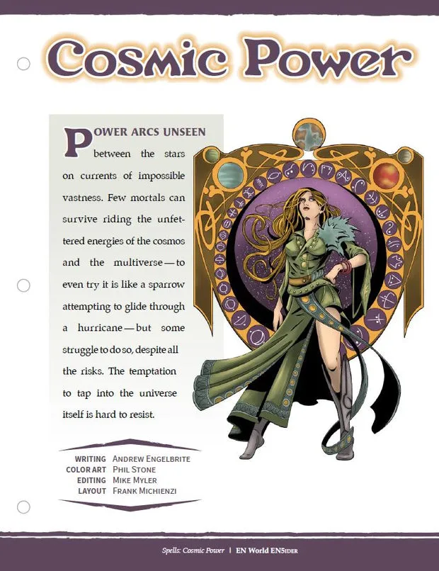 EN Publishing Spells Cosmic Power rollspel-pdf D&D 5e