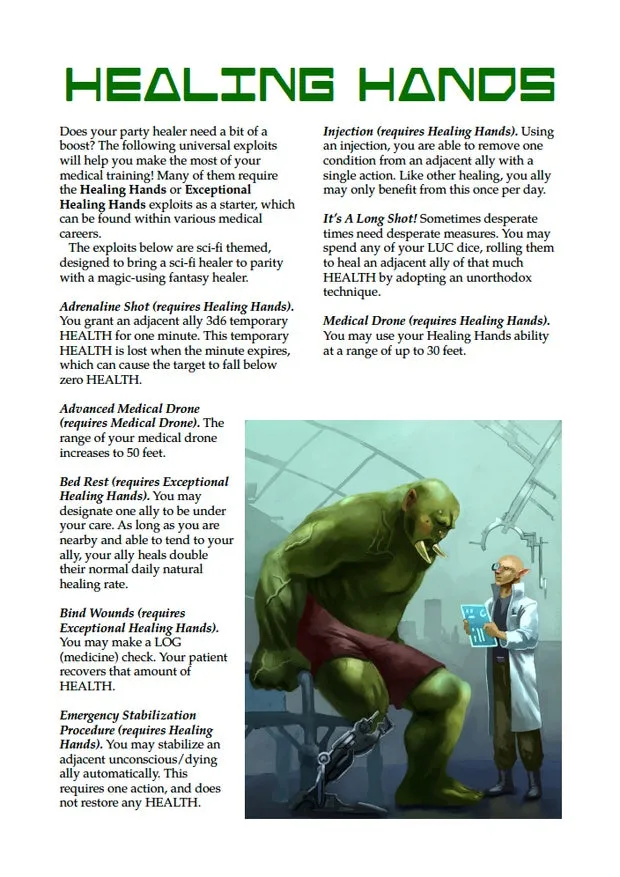 EN Publishing Healing Hands rollspels-PDF healing sci-fi