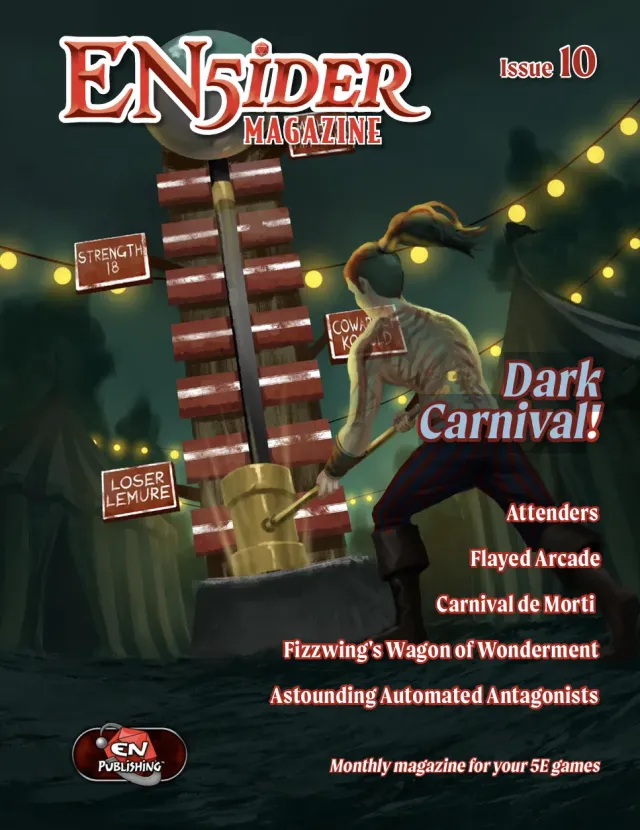 EN Publishing EN5ider #10 Dark Carnival rollspelstidning PDF karneval