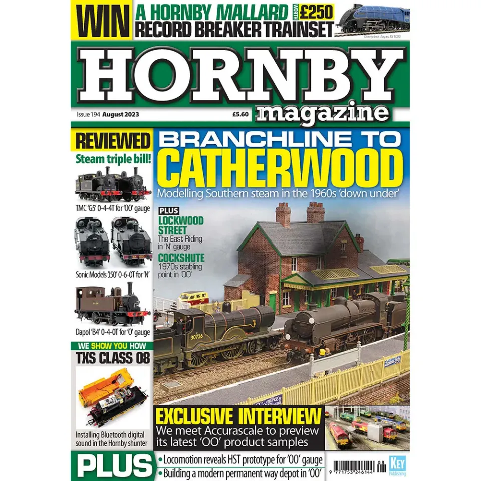 Hornby Magazine augusti 2023 tidning lösnummer modelljärnväg