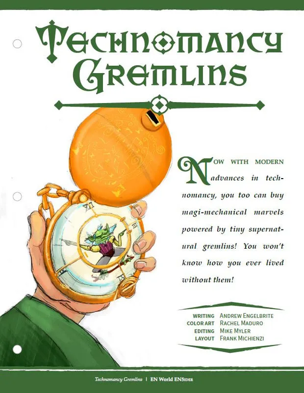 EN Publishing Technomancy Gremlins PDF magiska föremål