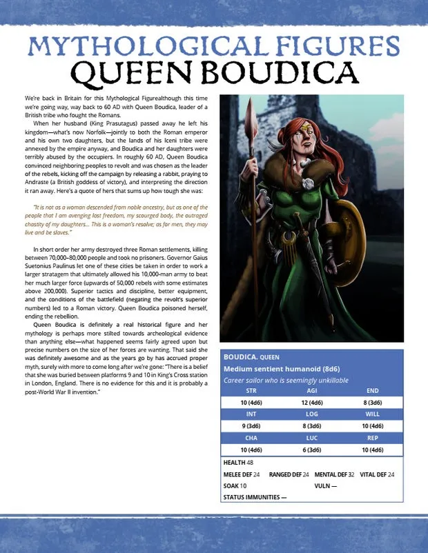 EN Publishing Queen Boudica rollspel PDF mytologi
