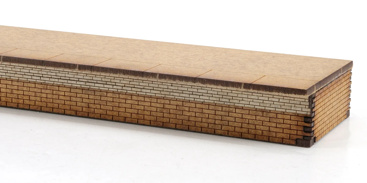 PJM Models Half Width Platform OO byggsats trippel tegel