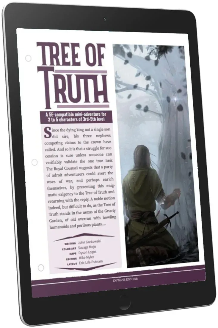 EN Publishing Tree of Truth D&D 5e miniäventyr PDF nivå 3-5
