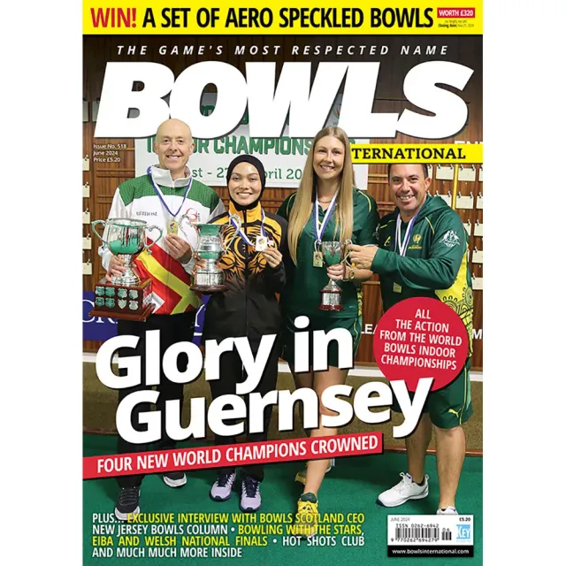 Bowls International juni 2024 tidning Guernsey VM