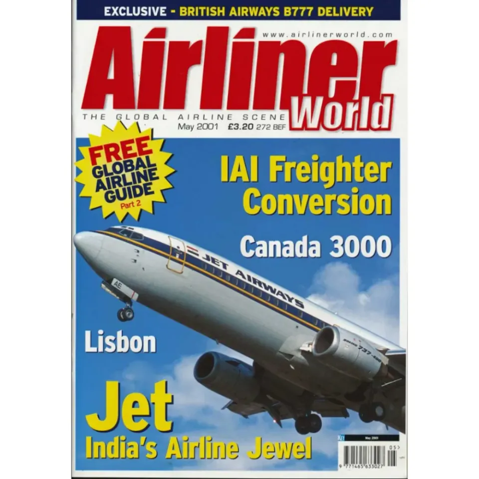 Airliner World maj 2001 tidning lösnummer civilflyg