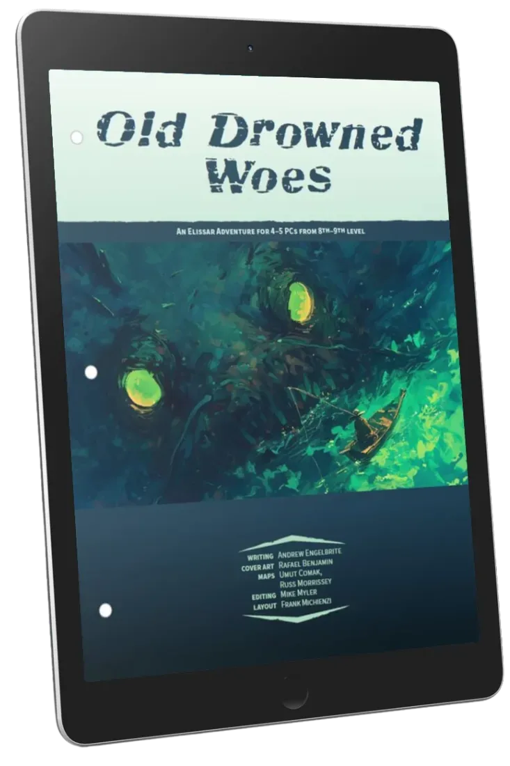 EN Publishing Old Drowned Woes äventyr PDF nivå 8-9 D&D 5e