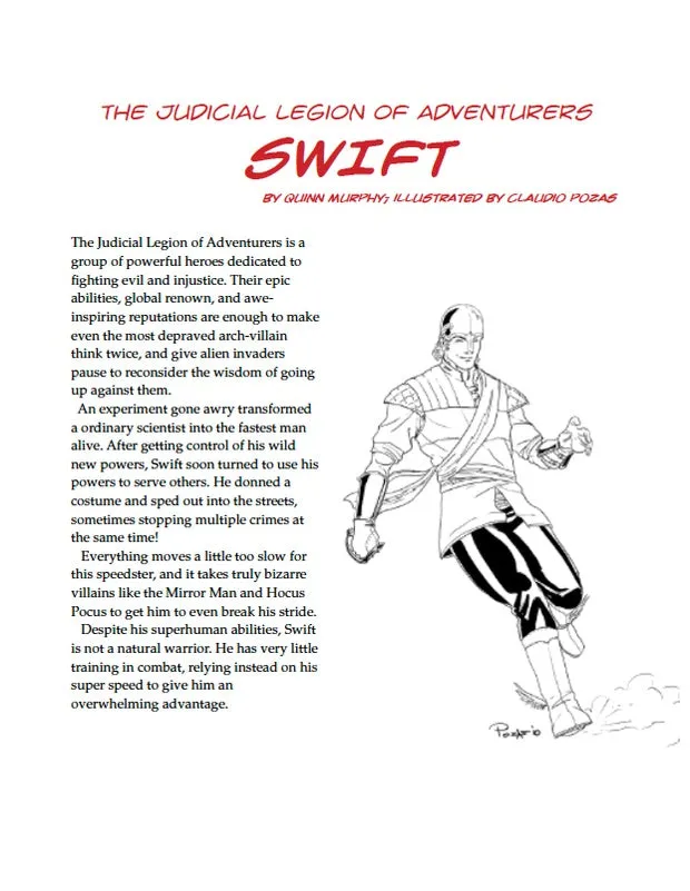 Judicial Legion Swift rollspel PDF supersnabb hjälte WOIN