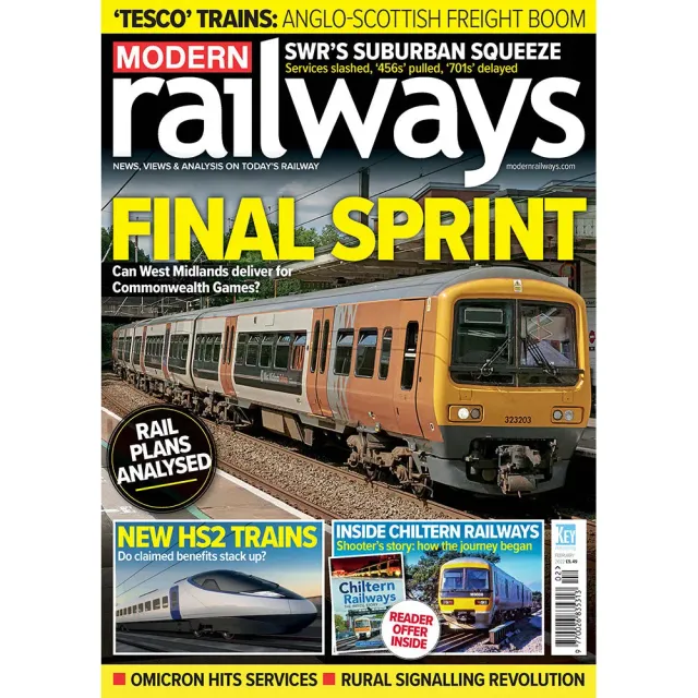 Modern Railways februari 2022 tidning lösnummer järnväg