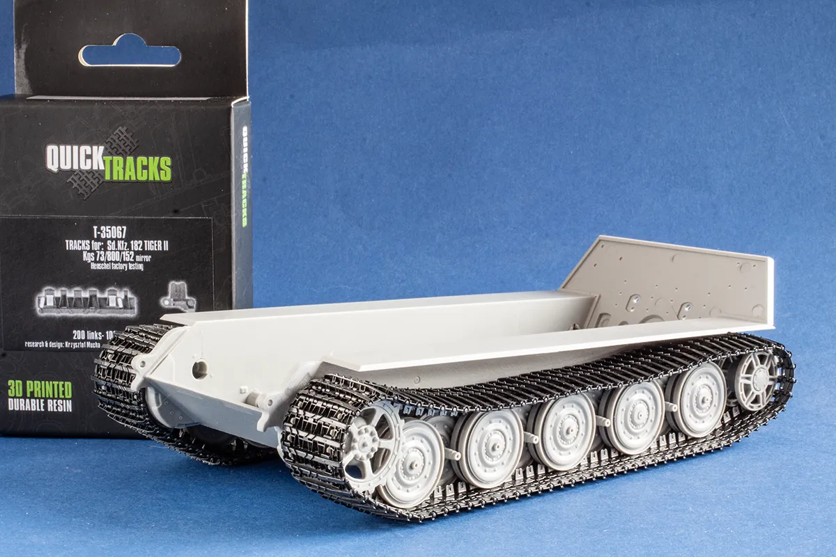 Rossagraph QuickTracks T-35067 Tiger II larvband 1:35 resin speglad