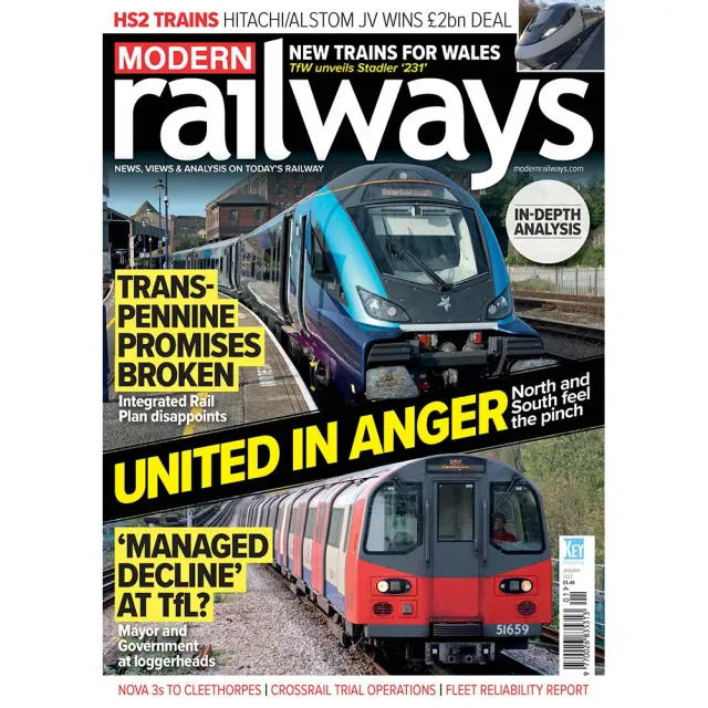 Modern Railways januari 2022 tidning lösnummer tåg