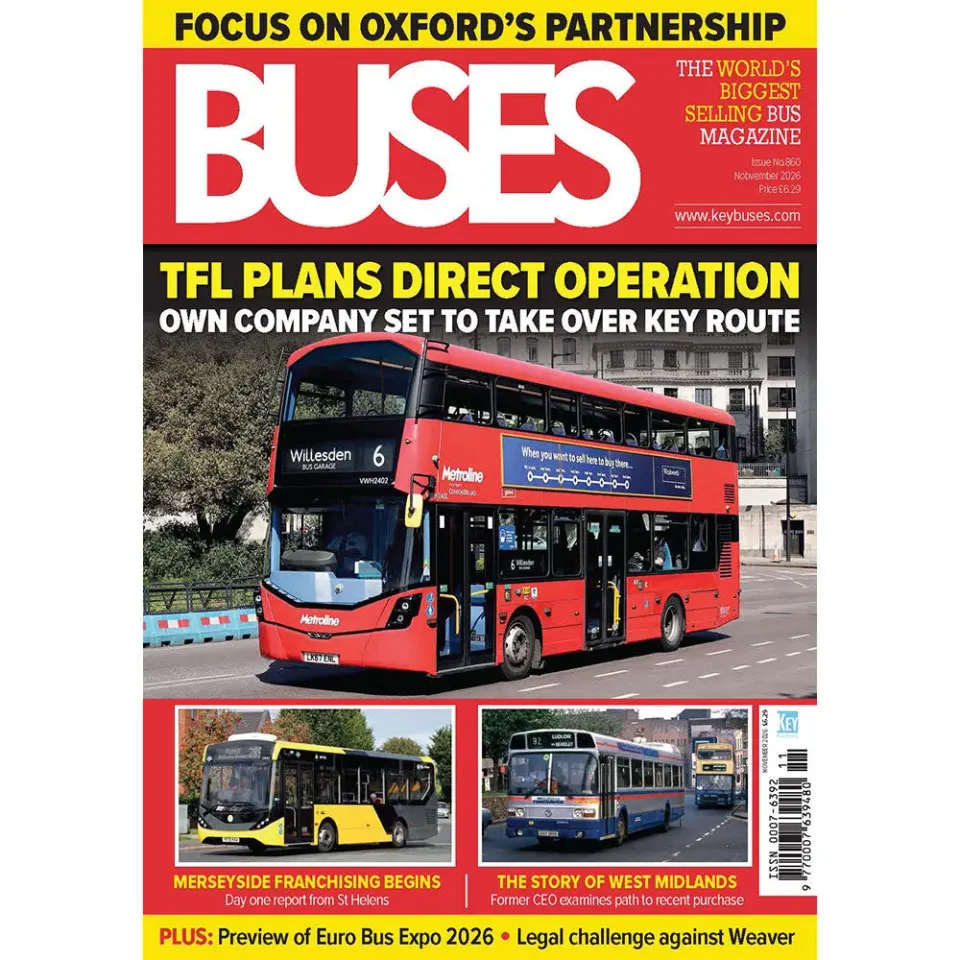 Buses november 2026 tidning buss engelsk utgåva