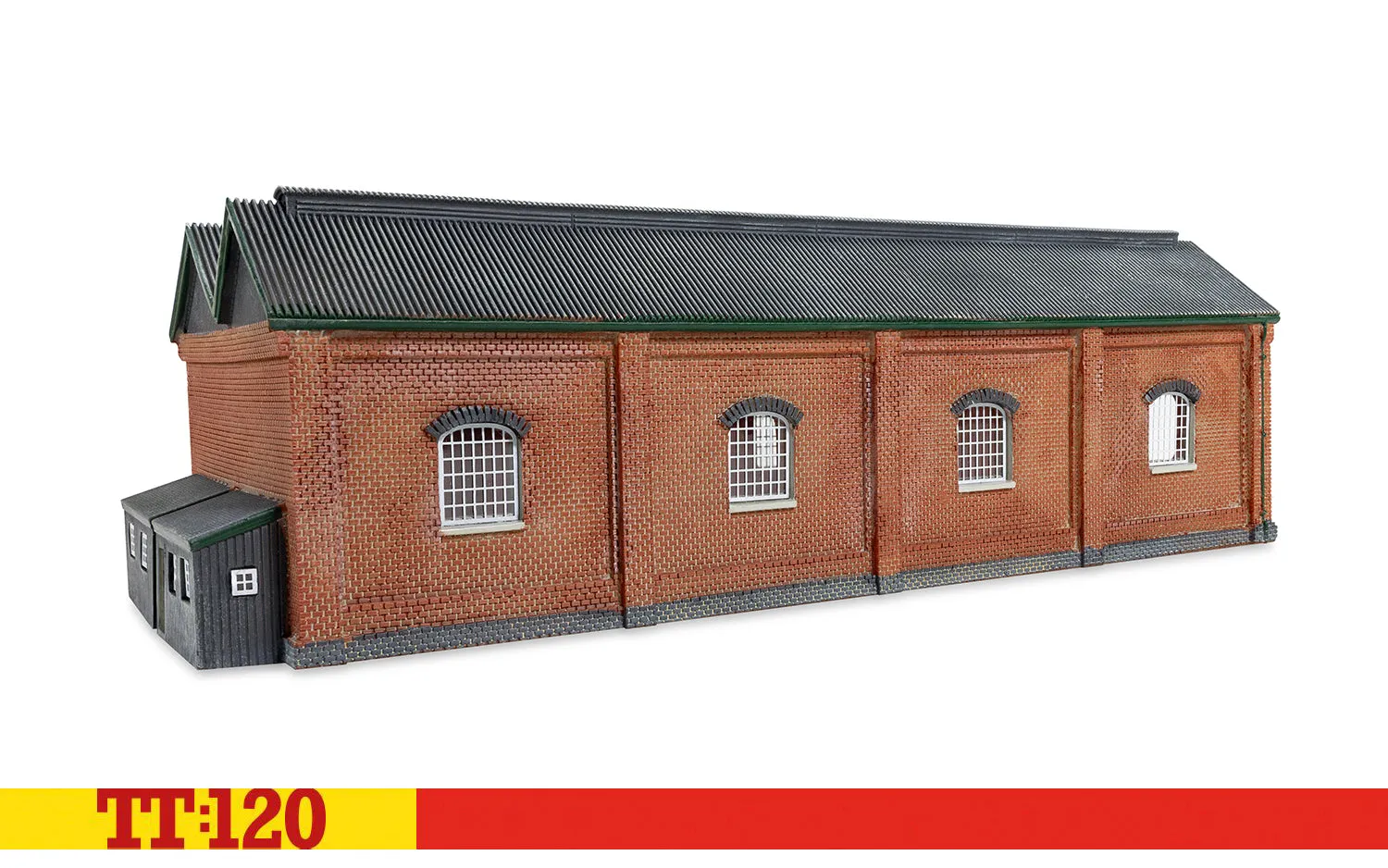 Hornby TT:120 Double Engine Shed lokstall rött tegel