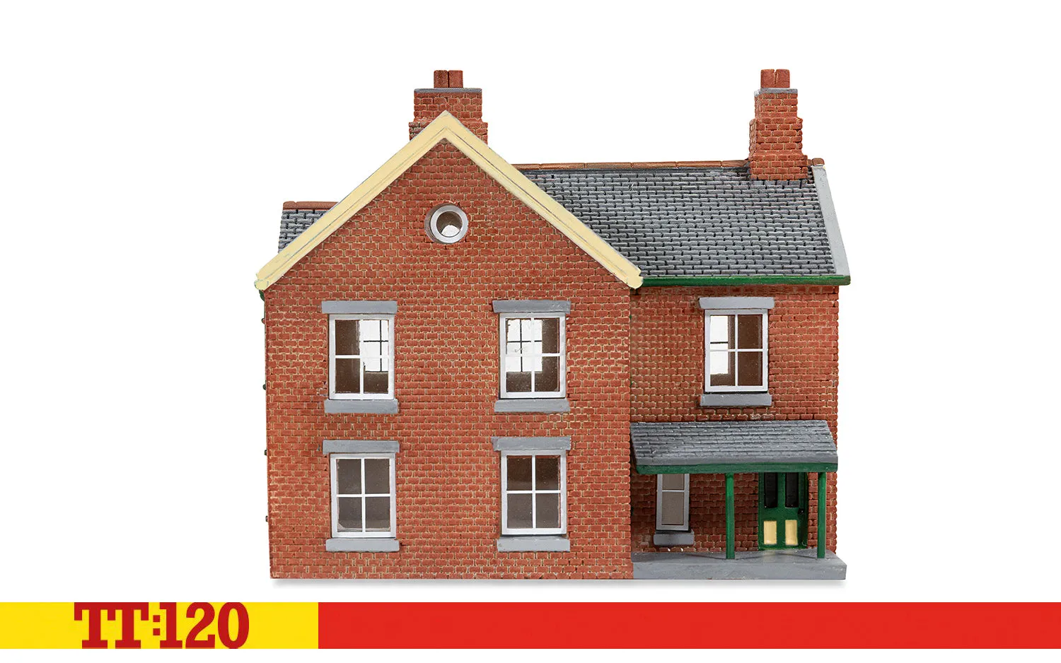Hornby TT:120 Station Office stationshus rött tegel