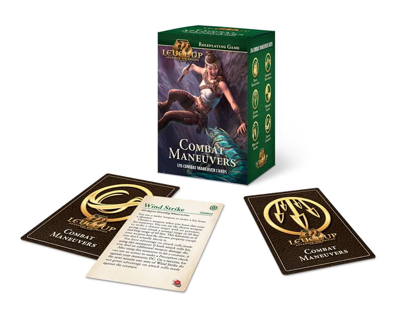 EN Publishing Level Up Combat Maneuvers kortlek A5E 176 kort