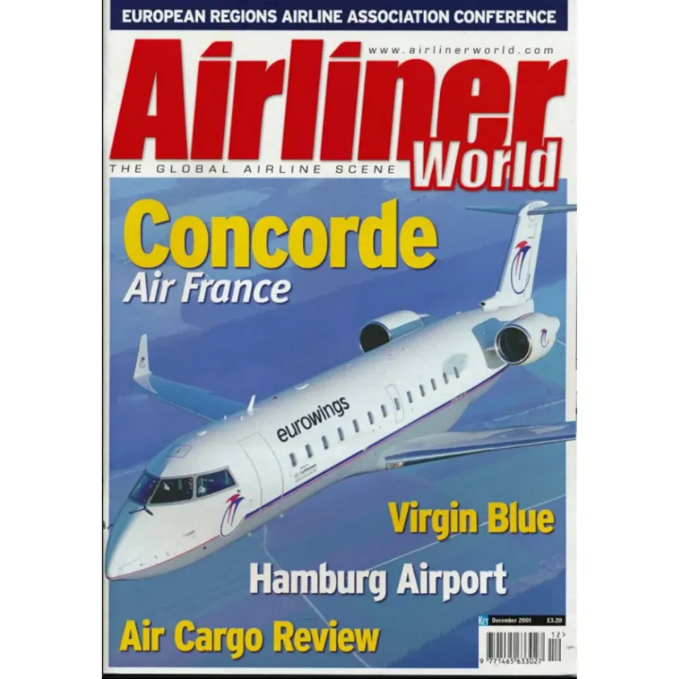 Airliner World december 2001 tidning 1 nummer civilflyg