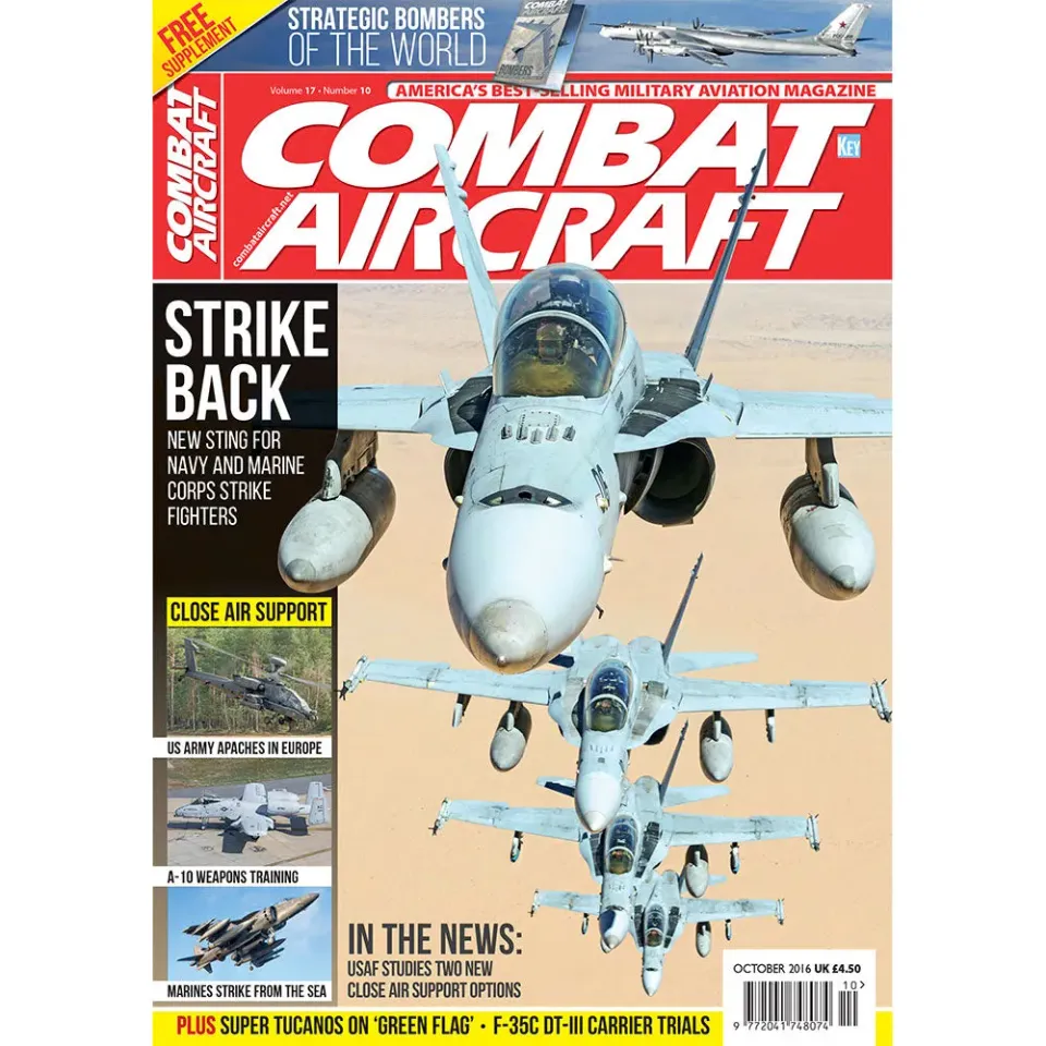 Combat Aircraft Journal oktober 2016 tidning bombflyg