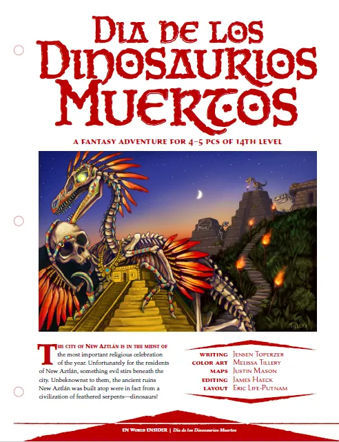 EN Publishing Día de los Dinosaurios Muertos äventyr PDF 18 sidor
