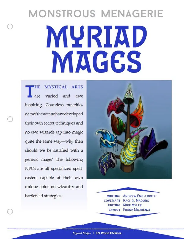 EN Publishing Myriad Mages rollspelsfigurer PDF D&D