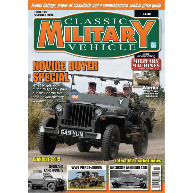 Classic Military Vehicle oktober 2015 tidning nybörjare