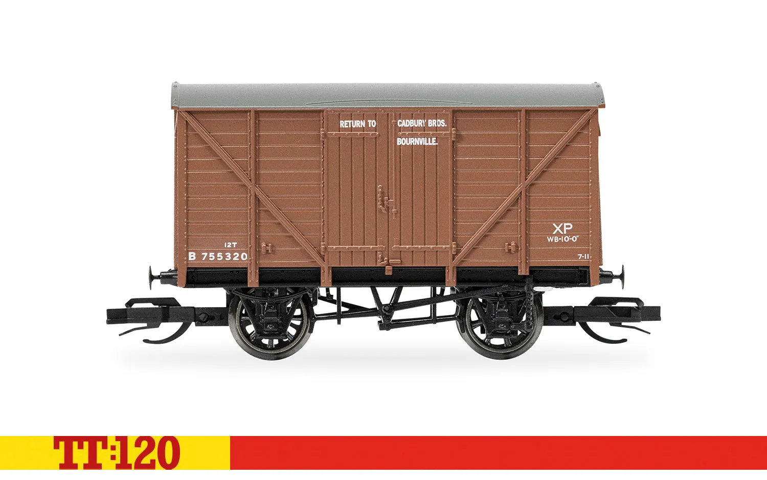 Hornby TT:120 BR Vent Van godsvagn Cadbury brun