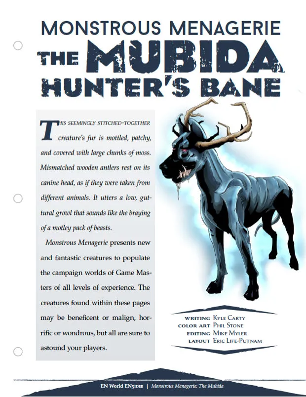 EN Publishing Mubida Hunter's Bane rollspel PDF monster