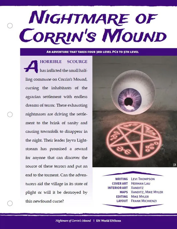EN Publishing Nightmare of Corrin's Mound äventyr PDF 3-5