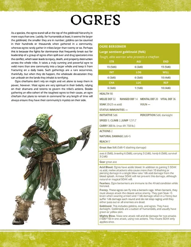 EN Publishing Ogres rollspels-PDF WOIN krigsflock