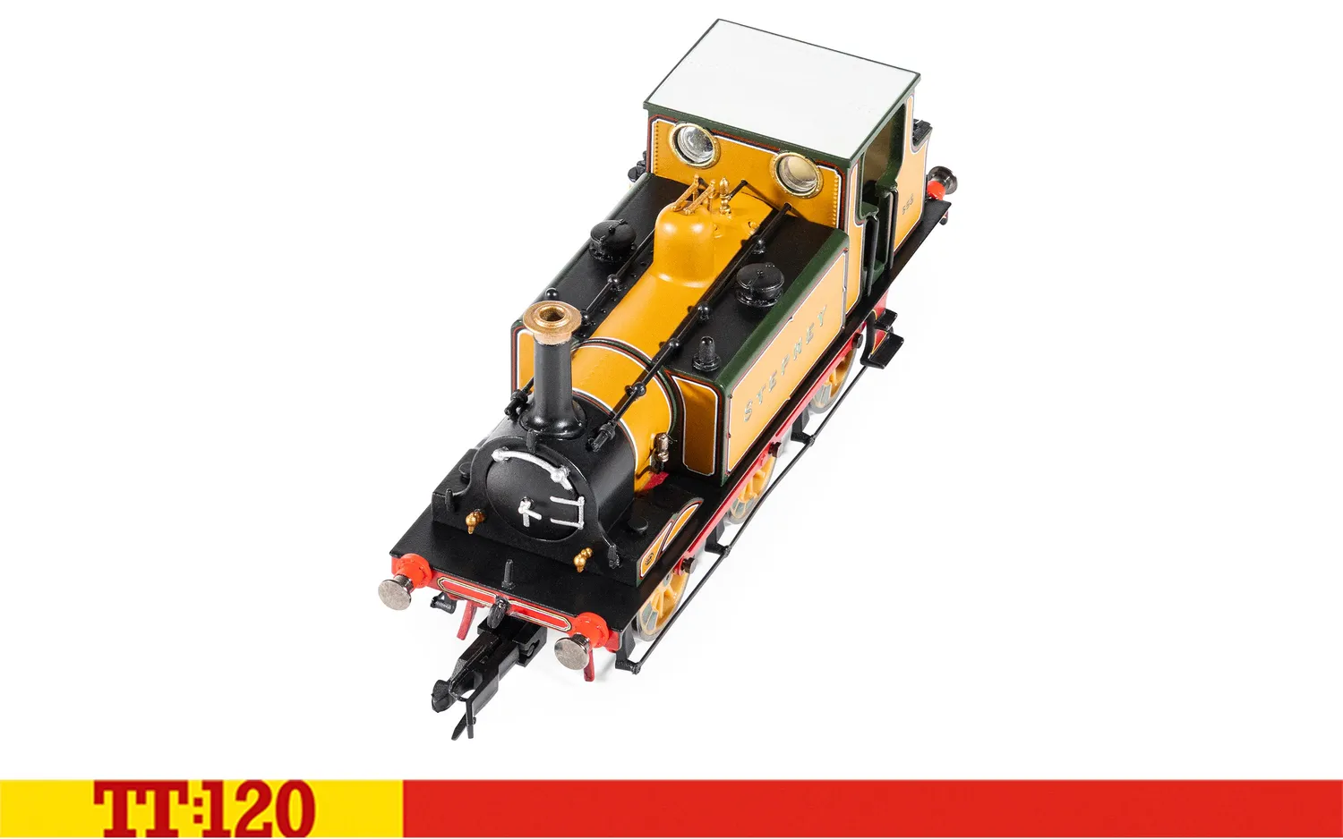 Hornby TT:120 Terrier 655 Stepney ånglok grön