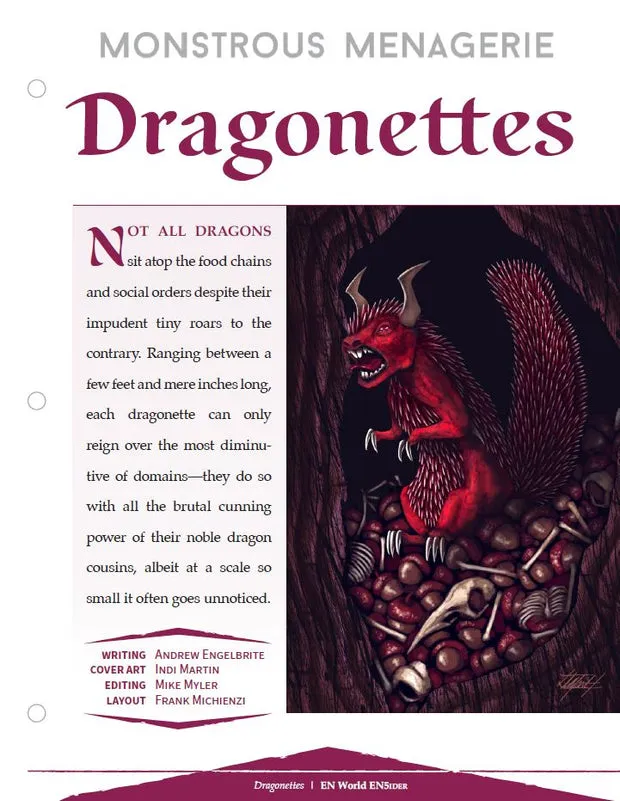 EN Publishing Monstrous Menagerie Dragonettes monster PDF