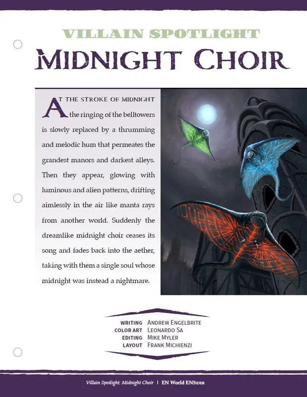 EN Publishing Midnight Choir skurk PDF monster CR10