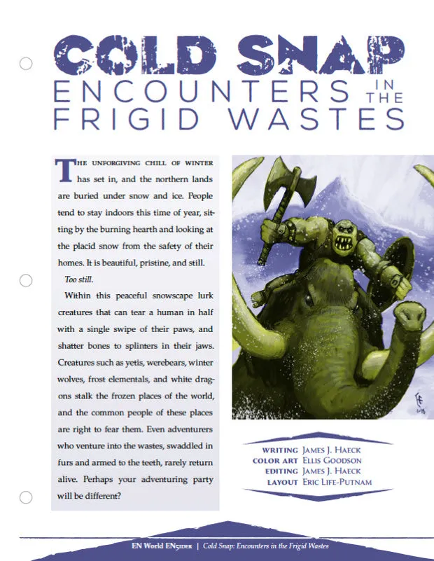 EN Publishing Cold Snap Encounter in the Frigid Wastes pdf miniäventyr