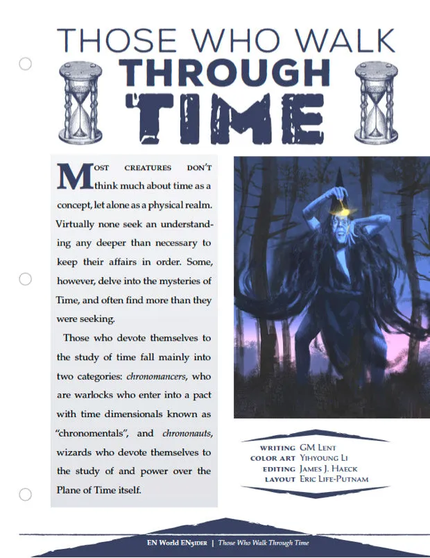 EN Publishing Those Who Walk Through Time rollspel PDF tid
