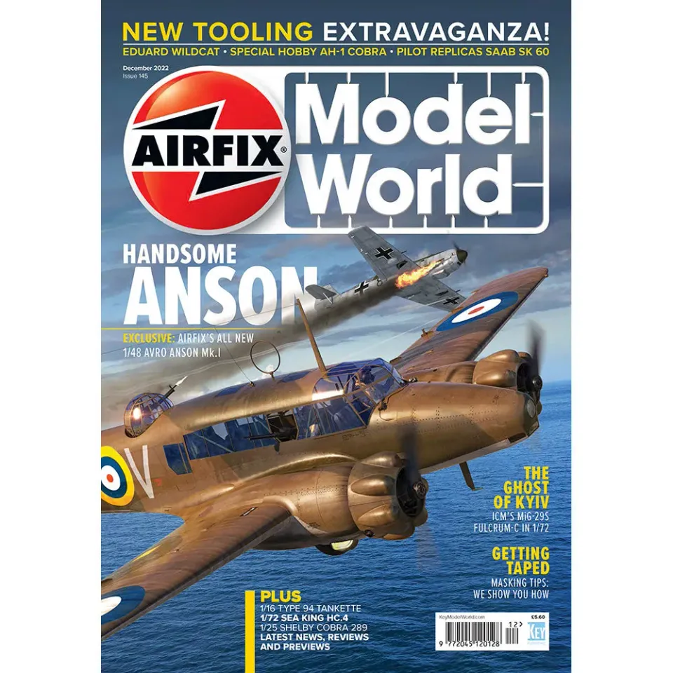 Airfix Model World December 2022 tidning modell Anson kalender